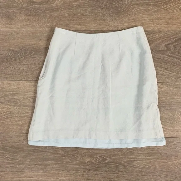 Esprit Women’s Micro Mini Skirt Vintage High rise waist Y2k 2000s Pale Blue - Picture 9 of 12